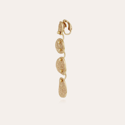 Boucles d'oreilles Eclipse 4 rangs dorées