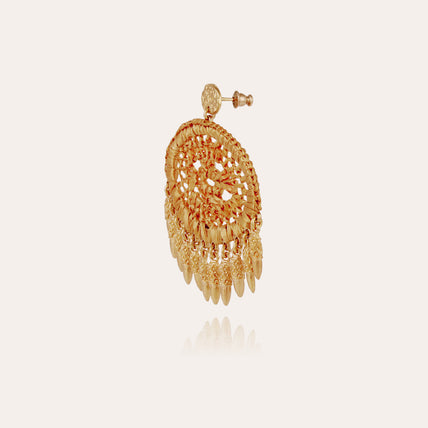 Fanfan Gold Raffia Earrings