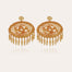 Boucles d'oreilles Fanfan raphia dorées