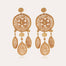 Fanfaria raffia earrings gold