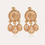 Boucles d'oreilles Fanfaria raphia petit modèle dorées