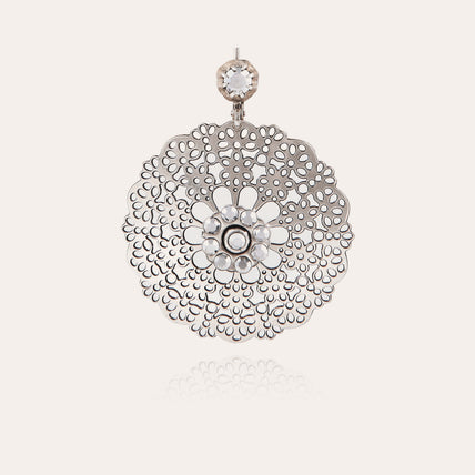 Boucles d'oreilles Flocon petit modèle argentées