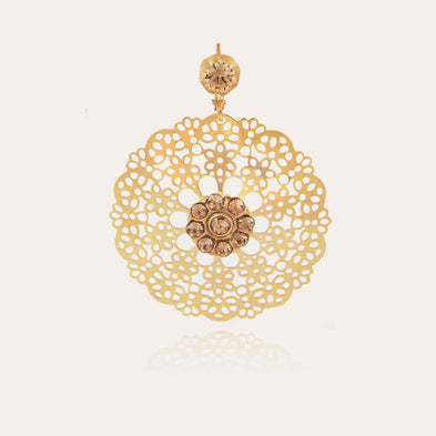 Boucles d'oreilles Flocon petit modèle dorées