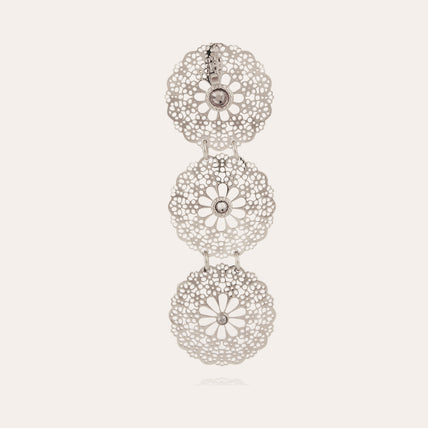 Boucles d'oreilles Flocon Triple mini argentées