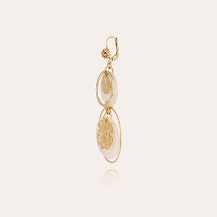 Idylle small gold earrings - White Mother-of-Pearl