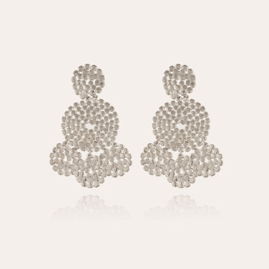 Boucles d'oreilles Lucky Sequin petit modèle argentées