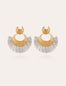 Boucles d'oreilles Luna Wave raphia dorées
