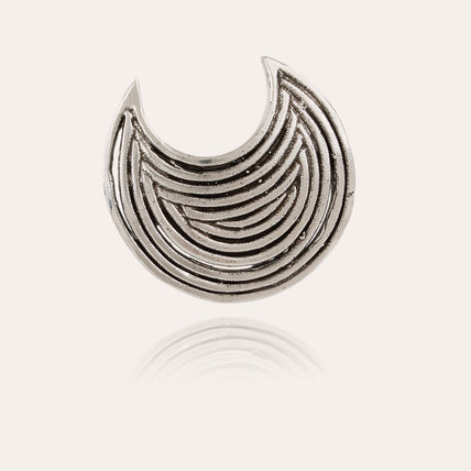 Boucles d'oreilles puces Luna Wave argentées