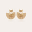 Boucles d'oreilles Luna Wave raphia mini dorées