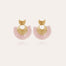 Boucles d'oreilles Luna wave mini raphia