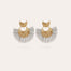 Boucles d'oreilles Luna Wave raphia mini dorées