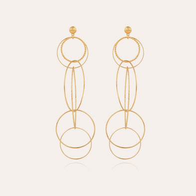 Boucles d'oreilles Torsade Multi dorées