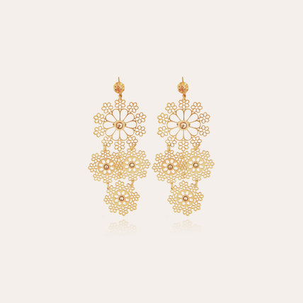 Boucles d'oreilles Neige mini dorées