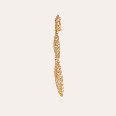 Boucles d'oreilles Onde Gourmette double dorées