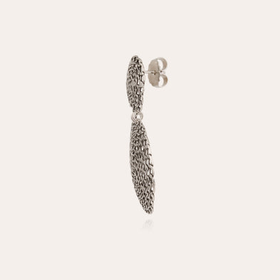 Boucles d'oreilles Onde Gourmette petit modèle argentées