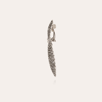Boucles d'oreilles Onde Gourmette petit modèle argentées