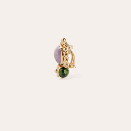 Gold Amarante Earrings - Amethyst