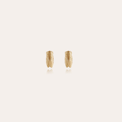 Cigale gold stud earrings