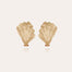 Boucles d'oreilles Shellona dorées - Cornaline