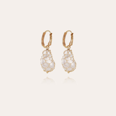 Tao Biwa gold earrings