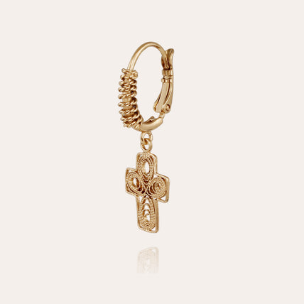 Boucles d'oreilles Tao Croix Yuca dorées