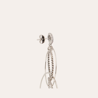 Torsade Multi silver earrings