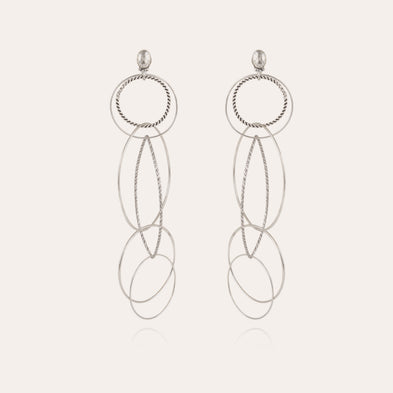 Torsade Multi silver earrings