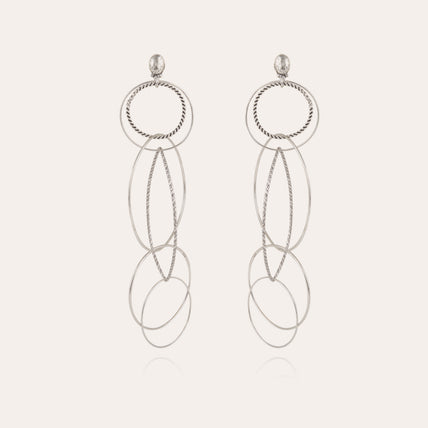 Torsade Multi silver earrings