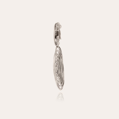 Boucles d'oreilles Wave grand modèle argentées
