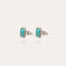 Totem fine silver-plated cufflinks - Turquoise