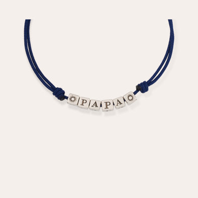 Papa large silver-tone bracelet