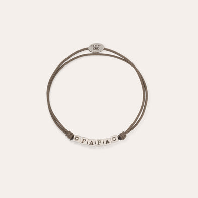 Large silver-plated "Papa" bracelet