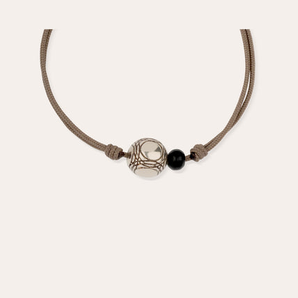 Pulsera de petanca, modelo grande, plateada