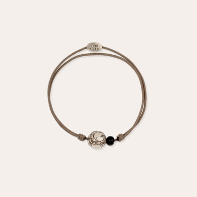 Pulsera de petanca, modelo grande, plateada