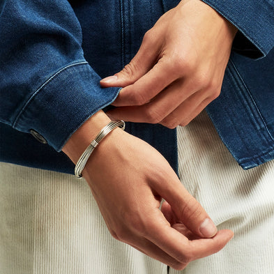 Pulsera Ariane ancha plateada