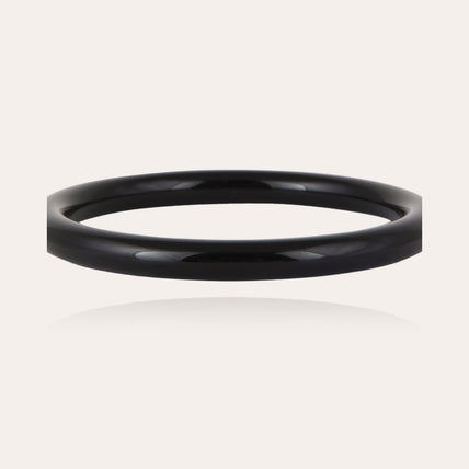 Bracelet Caftan acétate doré - Noir