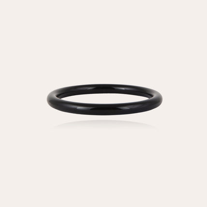 Bracelet Caftan acétate doré - Noir