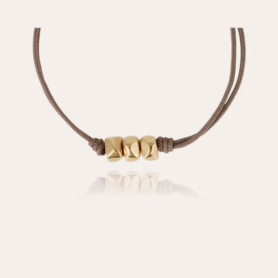 Pulsera «Cailloux», modelo grande, dorada