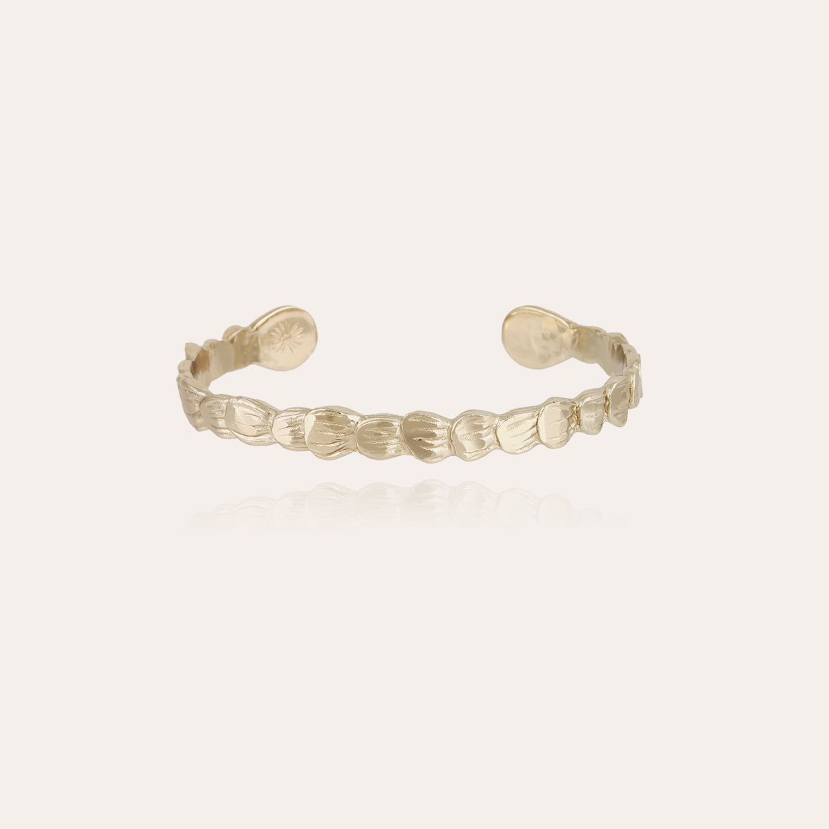 Wide Gold Liane Bangle Bracelet – Gas Bijoux