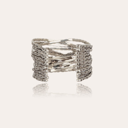 Bracelet manchette Liane argenté