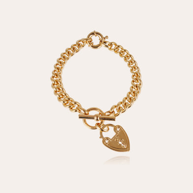 Locked gold-plated bracelet