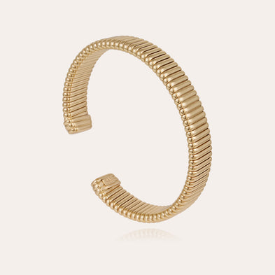 Milos wide gold bracelet