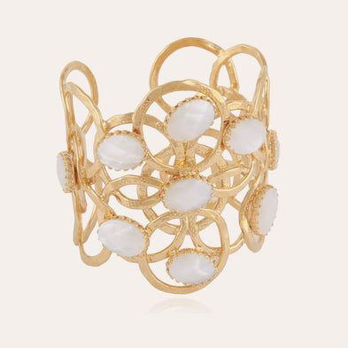 Bracelet Olympie doré - Nacre blanche
