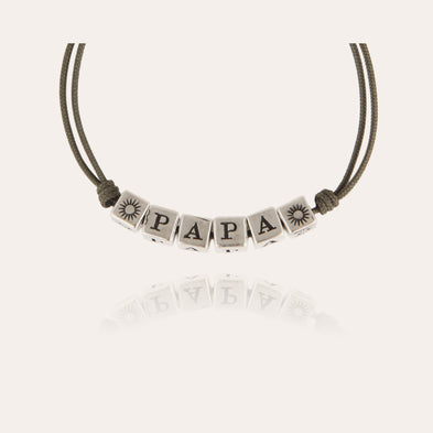 Men's silver-plated "Papa" Bracelet
