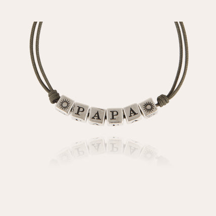 Men's silver-plated "Papa" Bracelet