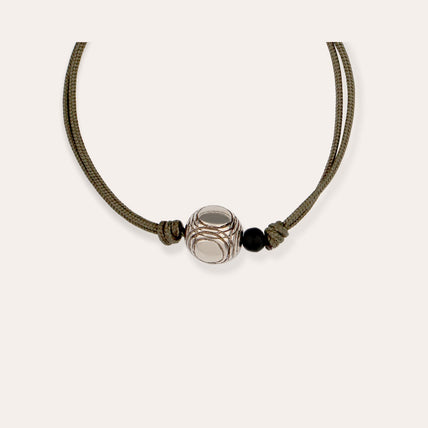 Pulsera de petanca, modelo grande, plateada