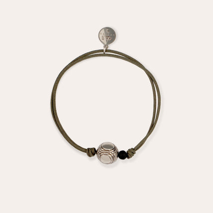 Pulsera de petanca, modelo grande, plateada