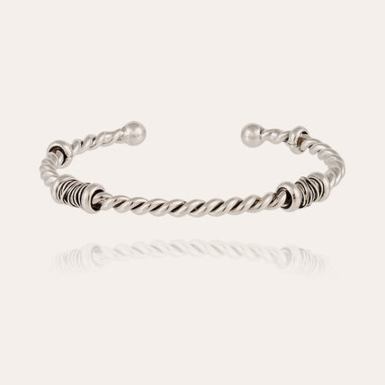 Bracelet jonc Torsade argenté 