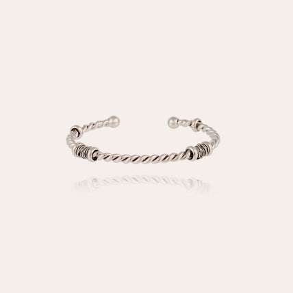 Bracelet jonc Torsade argenté 