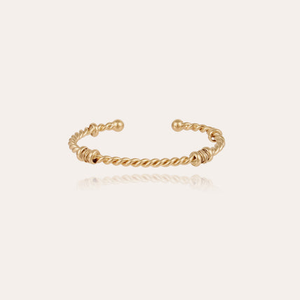 Bracelet jonc Torsade large doré